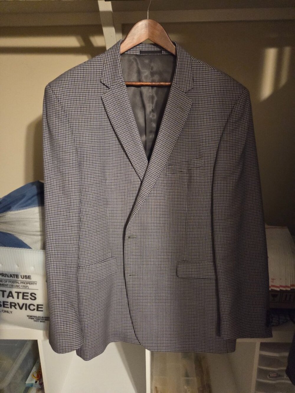 Kenneth Cole Blazer, Grey checkered pattern, 50L